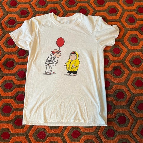 Gildan Other - New Unisex Tee Shirt "Family Guy / IT" Size SMALL Mashup Tee Stephen King clown